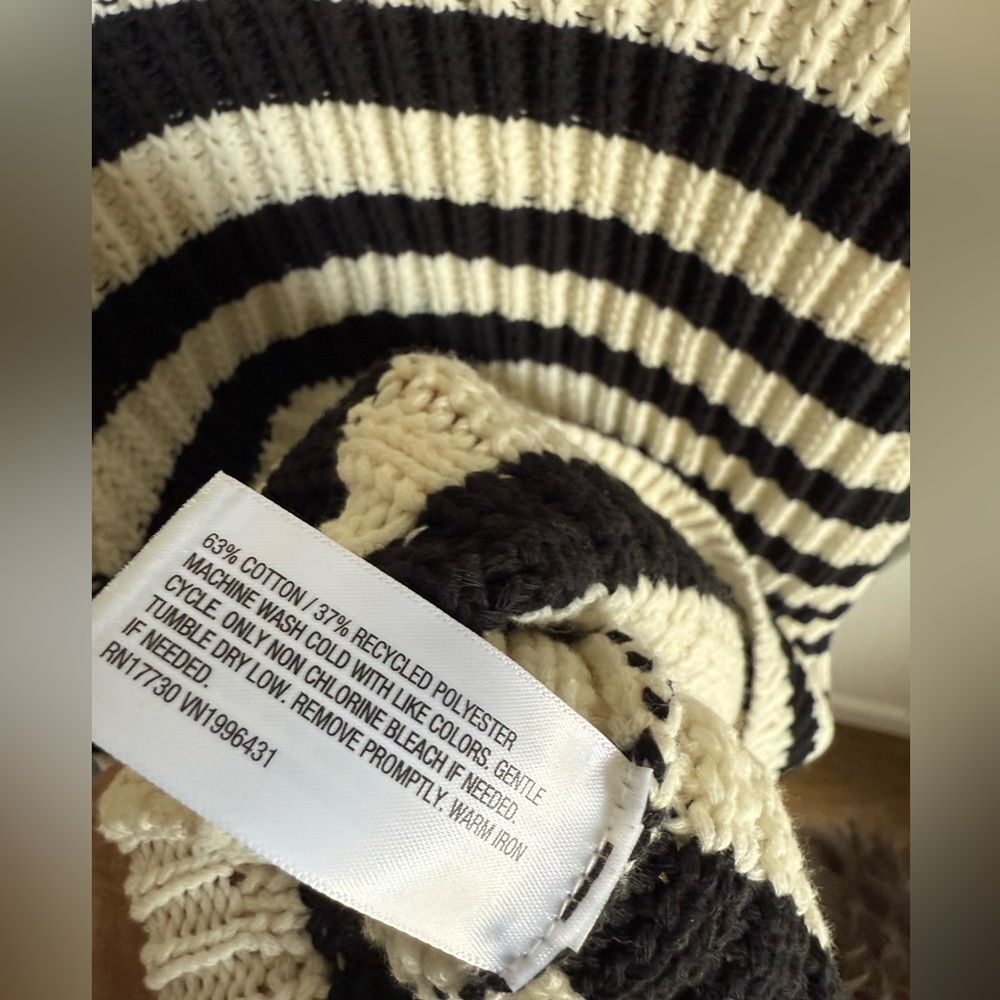 NWT A New Day Black & White Stripe Knit Tank - Picture 4 of 4